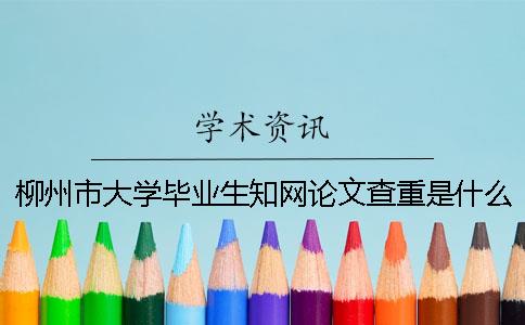 柳州市大學(xué)畢業(yè)生知網(wǎng)論文查重是什么意思