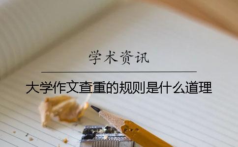 大學(xué)作文查重的規則是什么道理